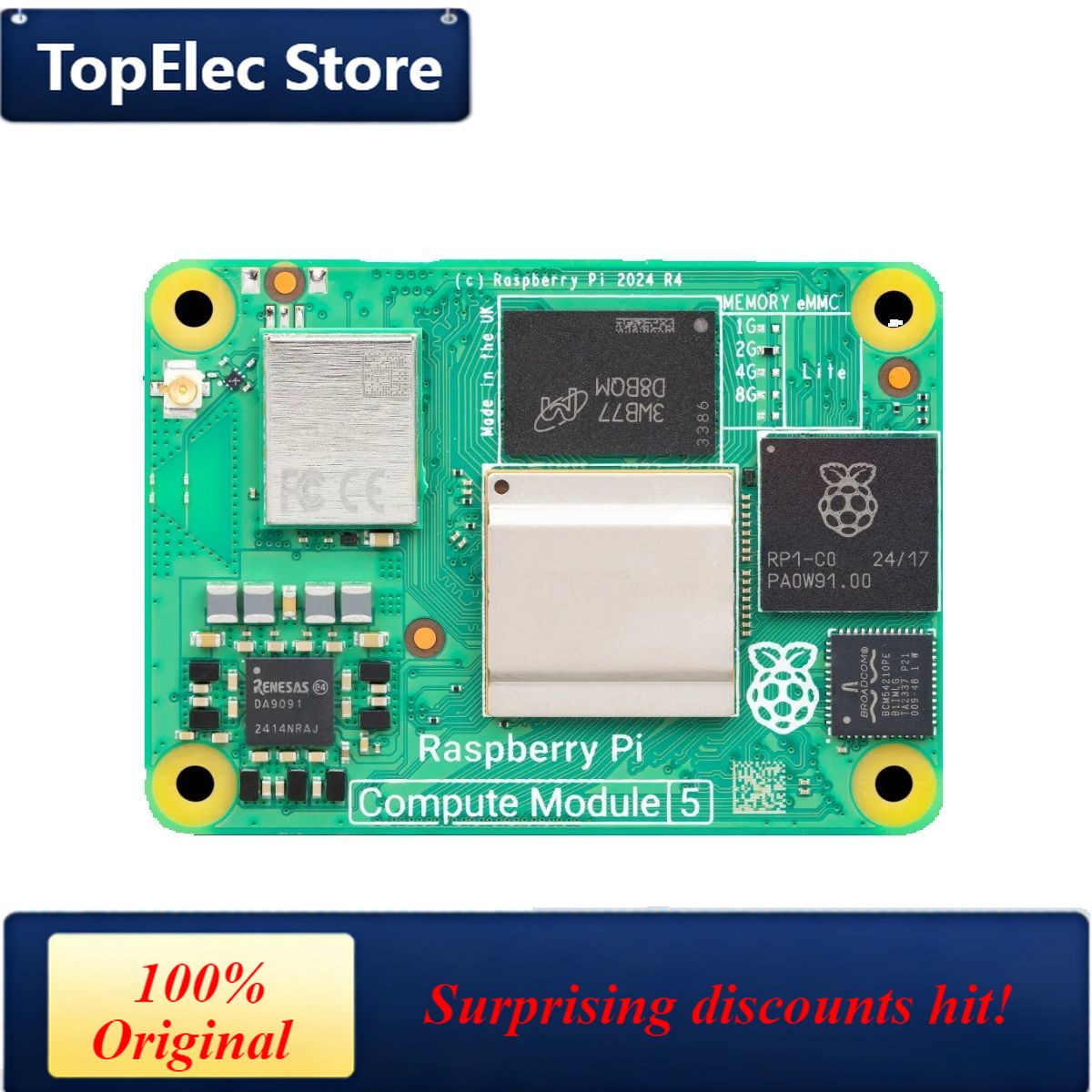 TopElec Raspberry Pi Compute M - đánh giá và giá Raspberry Pi 5 8Gb Board